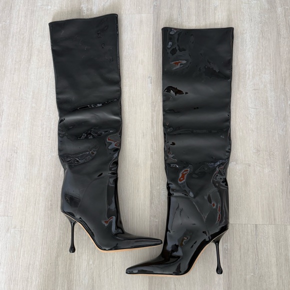 New Jimmy Choo Cycas 95 leather over-the-knee boots 37 $2,050 - Picture 5 of 14